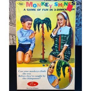 RARE Vintage 1969 Monkey Shines E.S. Lowe CO Family Skill Board Game NO. 154 GUC